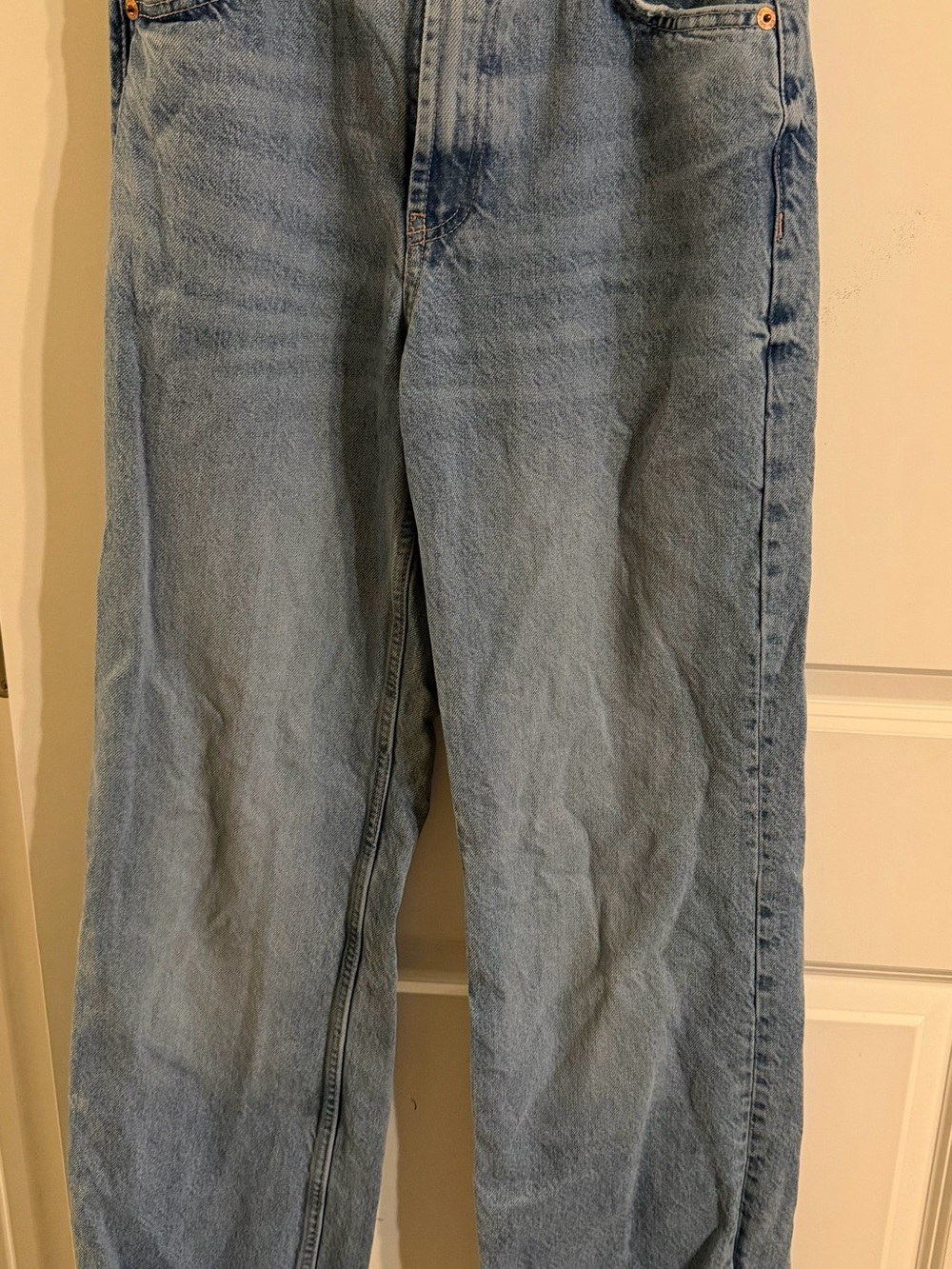 Zara Light Blue Wide-Leg Jeans